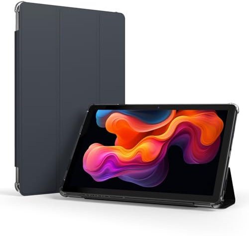 Tablette 10 Pouces Android 14, 8 GB di RAM + 128 GB di ROM Espandibile Fino a 1TB, Tablet 4G avec Carte Sim, Batteria da 6000mAh, Doppia Fotocamera, Display HD, Tablet A2 Con Custodia in Pelle Nera