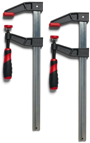 BUILDSOMETHING F-Style Bar Clamp - Home Improvement Hand Tool Set - Adjustable Clamps for Woodworking & More - 12 HD 2 Pack