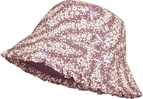 Playshoes Unisex Kinder Wendehut Sonnenhut, Violett Blümchen, 53