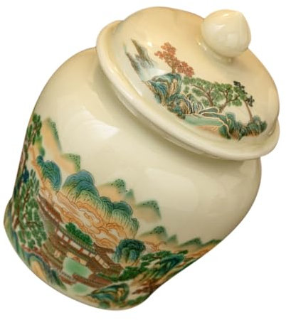 IMIKEYA Luftdichte Teedose Im Vintage-Stil Im Chinesischen Stil Zur Aufbewahrung Von Losem Tee Keramik-teedose Mit Dekorativem Deckel Für Die Küche
