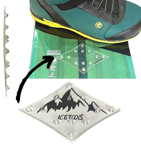 F26 Grip Mat Snowboard Sessel Lift Ausfahrt Hilfe Ankerlift Schlepper Boot Anti-Rutsch Spike Stomp Pad selbstklebend transparent (Raute 14x9cm)
