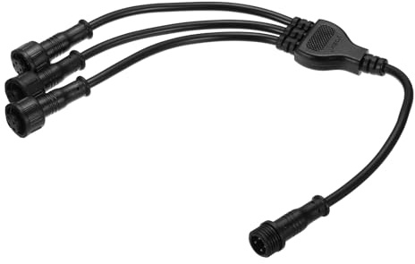sourcing map 4-Core 4 Pin Y Splitter Connector, 30cm 24AWG IP65 Y Shape 1 Male to 3 Female Extension Cable for LED Lighting