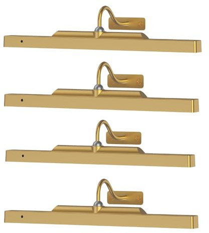 Kryoza Picture Lights for Wall Art, 5000mAh Cordless Gallery Lighting Battery Operated Rechargeable, 3 Color Temps Wall Light for Picture Frame Artwork Portrait,(16in,Antique Gold)