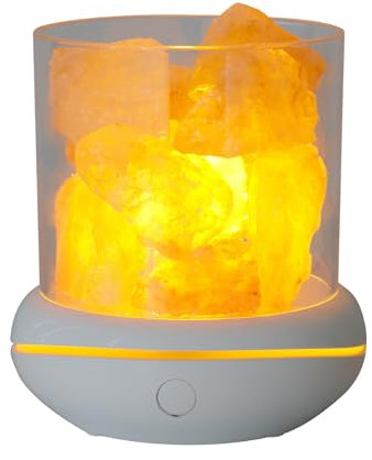 Salt Lamp Himalayan Salt Stone Night Light Aromatherapy Diffuser Dimmer Switch 7 Colors LED Rock Crystal Night Lamp Portable USB for Car Home Office Bedroom Desktop Decoration