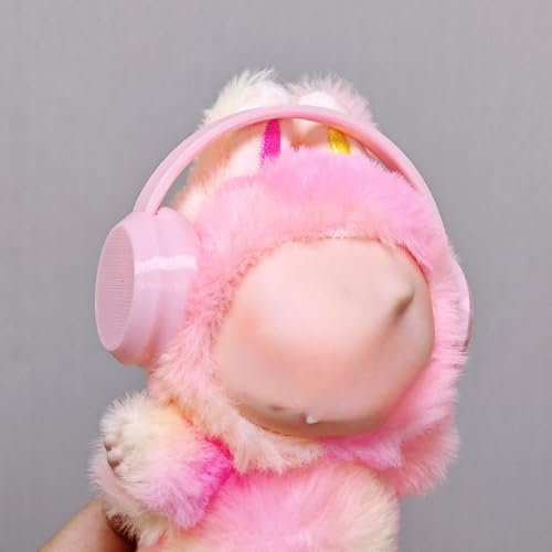 15/17cm Doll-Specific Headphones, Little Monster Decorative Headphones, Suitable for Dressing Up Your Monster Doll, Fits Seated and Standing Dolls, for Friends (pink)