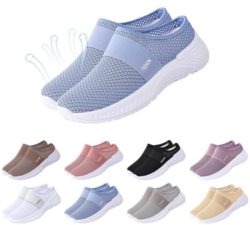 2025 Zapatillas Informales con cojín de Aire Zapatos para Caminar ortopédicos para diabéticos Zapatos ortopédicos Mujer Zapatillas para Caminar sin Cordones de Aire Mujer Sandalias