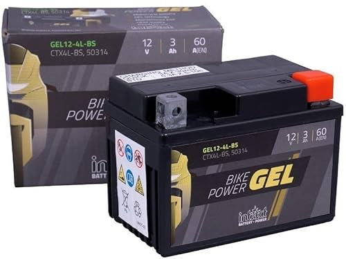Intact Batterie GEL12-4L-BS - YTX4L-BS 12V 3Ah Kayo AT110 AT125 AU125