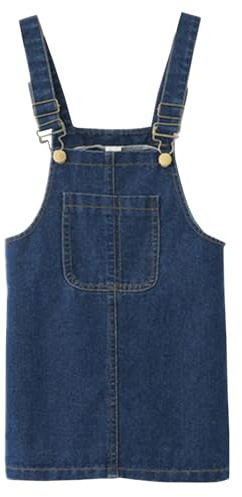 Yimutian Mädchen Jeans Latzkleid Freizeit Latzrock Kinder Jeansskirt Jeansrock Jeanskleid mit Verstellbaren Hosenträgern