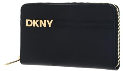 DKNY Geldbörse Avril Zip Around Wallet Blk/Gold schwarz