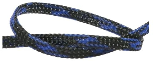 Gaine tressée Extensible pour câbles, Gaine de Câble Tressé Pet Noir Bleu Croix 2-30mm 1m 10m(2MM-10 Meters)