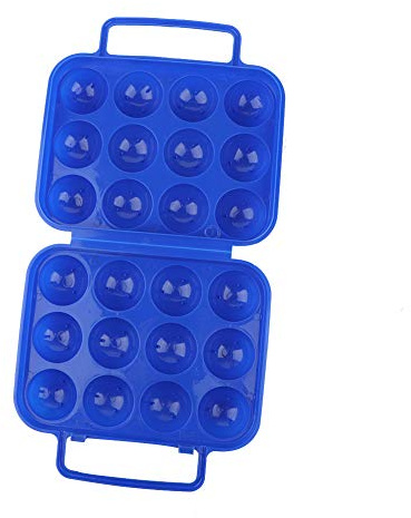 Haofy Boîte de Rangement D'œufs en Plastique, Support Durable Anti-poussière pour Réfrigérateur ou Armoire à 12 œufs, Bleu/vert/orange 7,9 X 6,7 X 2,8 pour Organisateur de Cuisine (ORANGE) (BLUE)