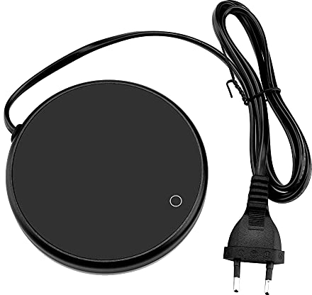Tassenwärmer, Mini Touch Control Elektrische Tassenwärmer Pad Tasse Getränkewärmer Desktop Tee Kaffee Milch Becher Heizung Wärmer für Büro, Haus,(Schwarz)