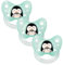dentistar Silikon Schnuller 3er-Set - Größe 1 Schnuller 0-6 Monate - Zahn- & kieferfreundlicher Nuckel mit Dental-Stufe – BPA-frei – Made in Germany - Pinguine, Mint