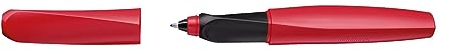 Pelikan 814843 Tintenroller Twist, inklusive 2 Rollerpatronen, 1 Stück (Fiery Red + Patronen)