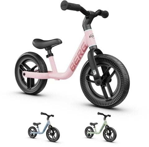 Berg MOOV 10 Zoll Laufrad, Laufrad ab 2 Jahre, Lenkrad und Sattel Höhenverstellbar (Rosa)