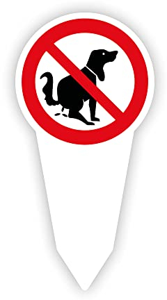 XXL Hochwertiges Steckschild kein Hundeklo 30 x 15 cm beidseitig bedruckt Alu 3mm Alu-Dibond stabile Aluminiumverbundplatte mit UV-Schutz von STROBO