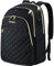 EMPSIGN Laptop Backpack for Women, 15.6 Inch Laptop Rucksack Casual Daypack Wide Open, College School Backpack with USB Charging Port, Water Repellent Travel Business Work Bag Computer Bookbag, Black