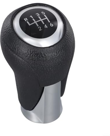 LVYXON Premium Leder 6 Gänge Schaltknauf für Mazda 2, 3, 6, CX 5, Schaltknauf, Schaltgetriebe, stilvoll und funktional, 6R oben links
