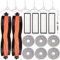 20 Piezas Accesorios para Xiaomi X20+ y X10+, Repuestos para Dreame L10s Ultra/L10 Ultra con 2 Cepillos Principales, 4 Filtros, 6 Paños Mopa, 6 Cepillos Laterales, 1 Destornillador, 1 Cepillo Limpieza