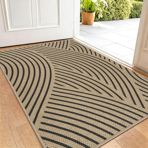 Famibay Door Mat 50x80cm Non Slip Door Mats Indoor Low Profile Washable Indoor Door Mat Absorbent Dirt Trapper Doormat For Entrance Floor Inside