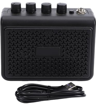 Aramox Altoparlante per Chitarra Portatile da 10 W Amplificatore per Chitarra Wireless Amplificatore per Bluetooth con Doppi Altoparlanti Full-range da 2,5 Pollici Batteria da