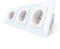 LIVOLO Weiss Steckdose Schuko Schutzkontakt mit Kindersicherung 3 Fach Panel aus Kristallglas EU Standard Wandsteckdose,VL-C7C3EU-11-A