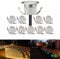 10er RGB LED Einbaustrahler led Bodeneinbauleuchte IP67 wasserdicht Ø30mm 0.5W led Einbauleuchte Terrasse Küche Garten Lampe