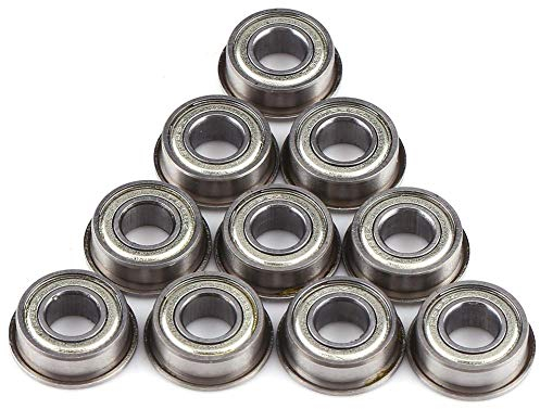 Akozon Kugellager, 10 stücke Flanschen Radialkugellager Miniaturlager Metall Stahl F686ZZ Mini Metall Stahl Doppel Abgeschirmte Flansch Kugellager 6 13 5mm für Elektromotor, 3D-Drucker, Quadrocop
