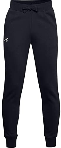 Under Armour Boys Logo Fleece Jogging Pants Junior Black 11-12 Years