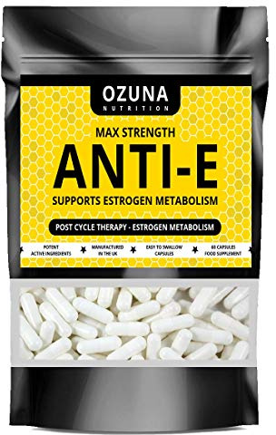 Max Strength Anti-E - PCT Supplement - Anti-Estrogen - Max Strength Formula - Suitable for Vegetarians - 60 Capsules