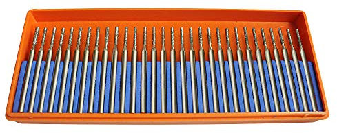 Oudtinz Paquete de 30 brocas de diamante de 1 mm para joyería, playa, mar, vidrio, conchas de piedras preciosas, lapidario, 30 unidades.