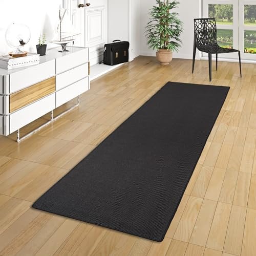 Snapstyle Sisal Natur Läufer Teppich Astra Schwarz in 9 Größen