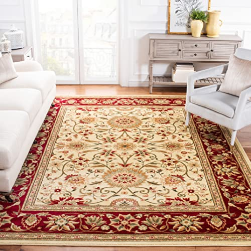 SAFAVIEH Lyndhurst Area Rug 8x10 Large, Ivory & Red LNH212K