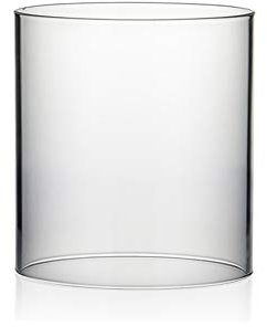 WGVI Hurricane Candle Holder Sleeve, Wide 5.5, Height 6, Clear Glass Cylinder Candleholder, Chimney Tube, Open Ended Candle Shade, 1 Piece