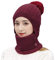 YJZQ 3 in 1 Damen Strickmütze Fliegermütze mit Ohrenschutz Schal, Winter Bommelmütze Mädchen Beanie Mütze Wintermütze mit Fell-Bommel Wintermütze mit Plüschfutter Warm Ski Mütze