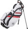 Wilson Staff Golftasche, EXO II Carry Bag, Tragetasche, Weiß/Schwarz/Rot, Integrierter Ständer, 2,3 kg, WGB6600WH