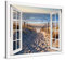 PICANOVA – Stampa su Tela Percorso Verso Il Mare Finestra 80x60cm – Quadro su Tela Moderno Incorniciato con Spessore di 2cm – Foto Decorazione da Parete Come Dipinto – Collezione Spiagge