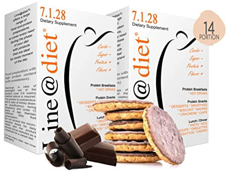 BISCUITS PROTÉINÉS Line@diet | 14x4 biscuits goût ENROBÉ de CHOCOLAT | 26% PROTEIN | Fit Snack