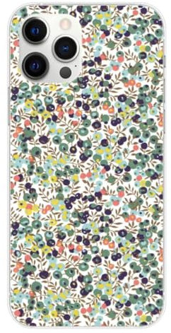 1001coques Coque de Téléphone Compatible pour Apple iPhone 12 Pro Max, Design Liberty Wiltshire Vert, Imprimée en France, Étui Souple en Silicone, Housse de Protection.