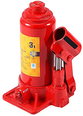 3T Hydraulischer Wagenheber Metallwagenheber, Stempelwagenheber, Hydraulischer Rangierwagenheber, Wagenheber Hydraulisch Stempel Heber, Flaschenwagenheber Hubkraft für kompakte niedrige Fahrwerke