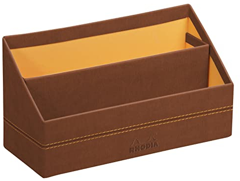 Rhodia 194600C - Briefablage 25x10x14cm, aus Kunstleder, elegant und praktisch, 1 Stück, Kupfer
