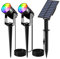 T-SUNUS Solar Gartenleuchte mehrfarbig, Gartenstrahler Solar RGB Gartenlampe Solar für außen mit 6 Farbwechsel IP65 wasserdicht für Bäume Sträucher Gartenweg Wand