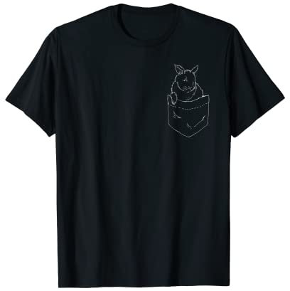 Standard-T-Shirt mit Kaninchen in der Tasche T-Shirt