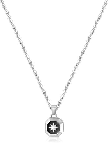 S'Agapõ Collana Uomo In Acciaio Con Simbolo Rosa Dei Venti | Collezione Castle - SCA04