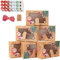 12 Pcs Christmas Cookie Boxes with Window (6.3x9.45x3 Inches), Xmas Gift Boxes for Candy Cookie, Christmas Cake Boxes for Christmas Party, Sweets Gift Box With Gift rope, Cupcake Boxes for Christmas