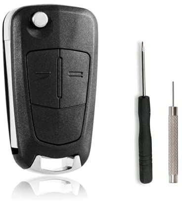 SLshiBo Auto Schlüsselgehäuse 2 Tasten Gehäuse der Fernbedienung Typ Messer Klappschlüssel Gehäuse für Opel Astra Adam Corsa Zafira Insignia Vectra Meriva Movano Mokka