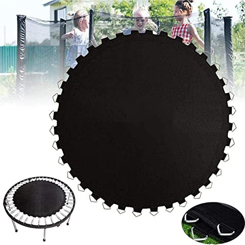 Homnova Ersatz-Trampolinmatte 6FT 8FT 10FT 12FT 13FT 14FT 16FT Elastische Trampoline Rundes Sprungkissen Netztuch Für Runde Trampoline,Schwarz,60 Buckles