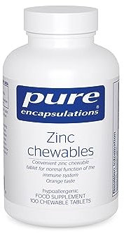 Pure Encapsulations Zinc Chewables - 100 Chewable Tablets