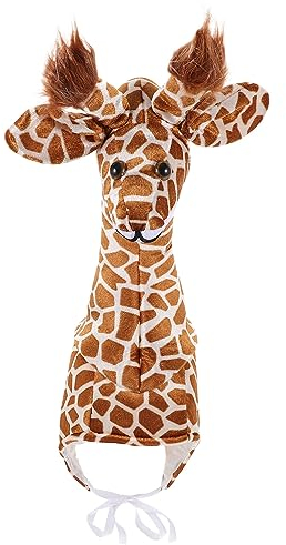 ABOOFAN Giraffen- Hut Für Kinder Tierhutkostüm Tierhut Mit Ohren Giraffenhut Für Erwachsene Plüsch-partyhut Giraffenhut Mit Beweglichen Ohren Tiermütze Halloween Kindermütze Student