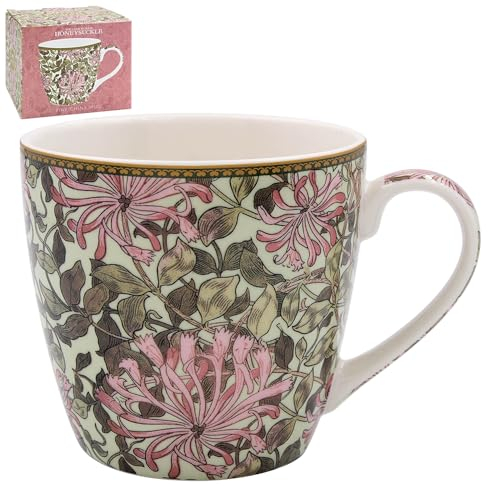 Lesser & Pavey British Designed Coffee Mug | Ceramic Coffee Mugs for Home or Work | Large Mugs for Hot Drinks | Honeysuckle Breakfast Tea and Coffee Cups - William Morris